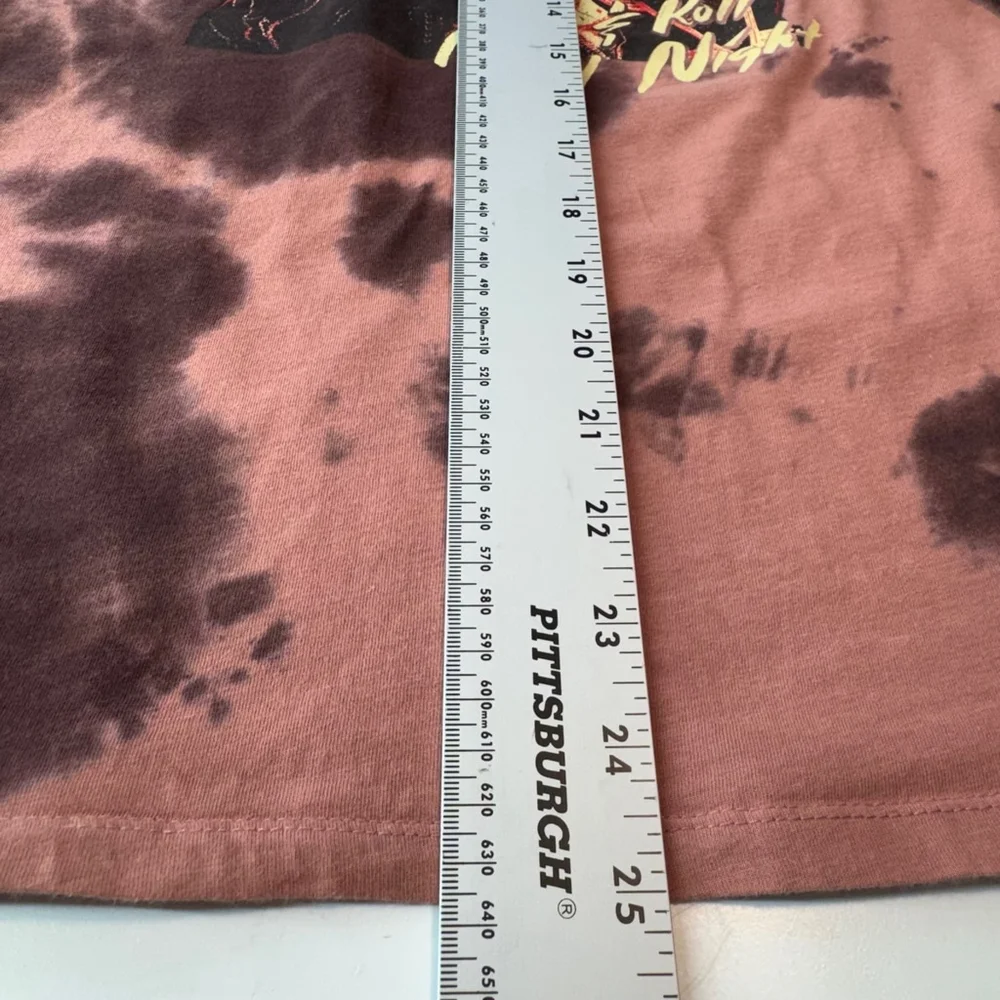 KISS Band Rock & Roll All Night Tank Top Womens 2X Plus Tie Dye Brown Sleeveless